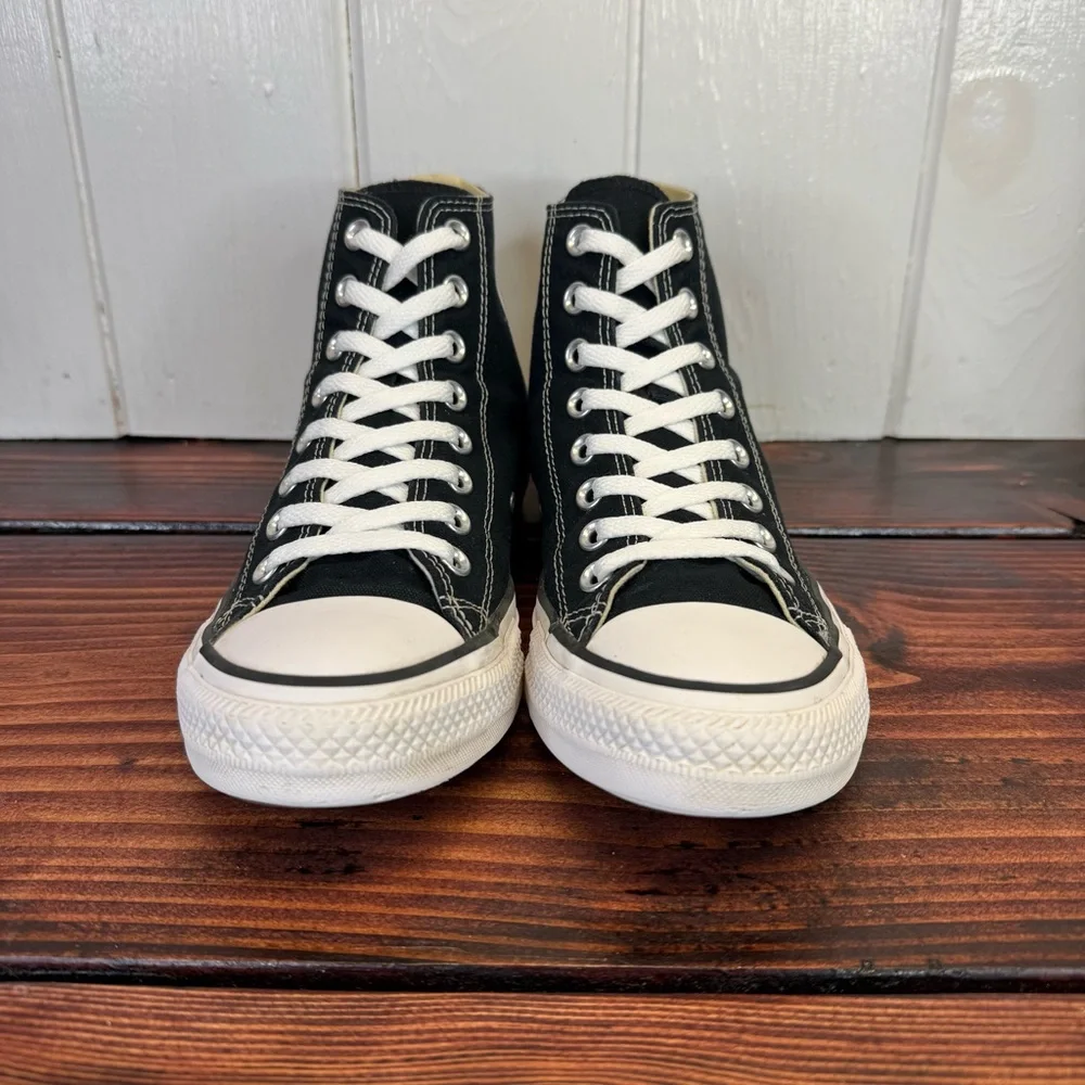 Converse Black and White High Top Sneakers - Picture 4 of 9